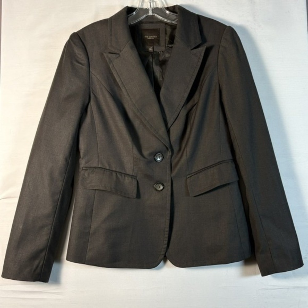 The Limited Collection Womens Dark Brown 2-Button Blazer Jacket Size 8